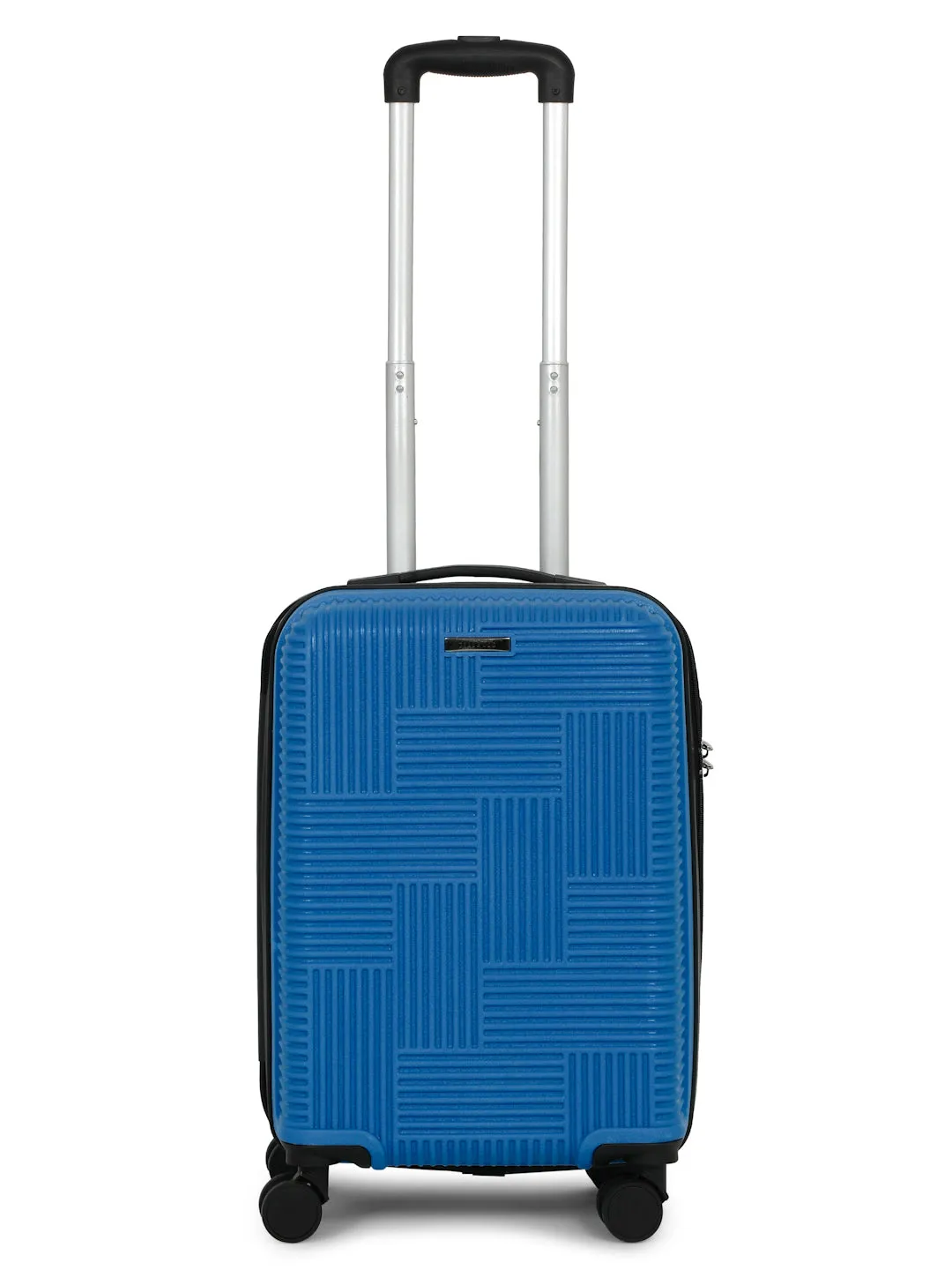 ANDAMAN ROYAL BLUE Textured Zigzag Stripline Unisex Check-in Hardside Cabin Trolley Bag