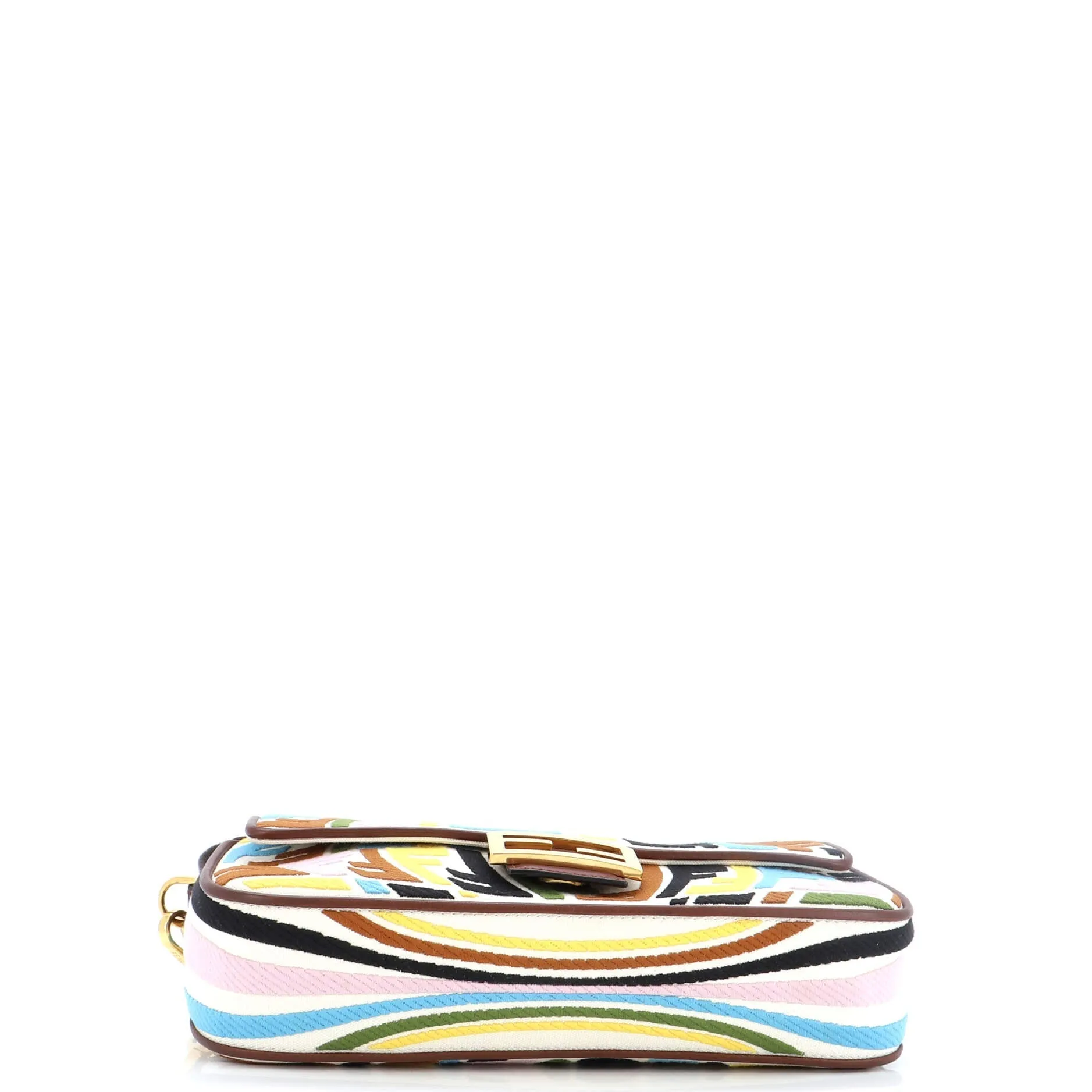 Baguette NM Bag Fish-Eye FF Embroidered Canvas Medium