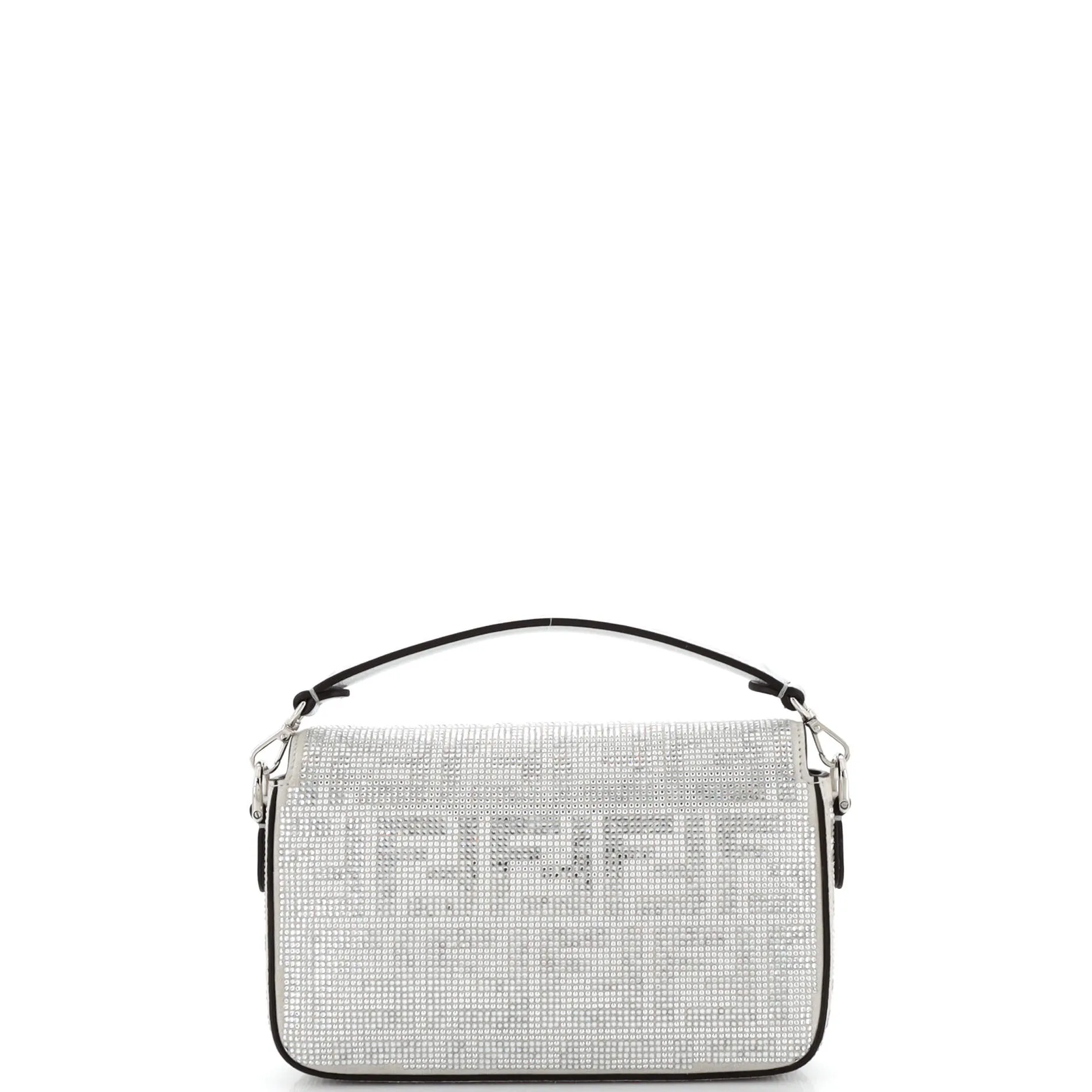 Baguette NM Bag Zucca Crystal Embellished Suede Mini