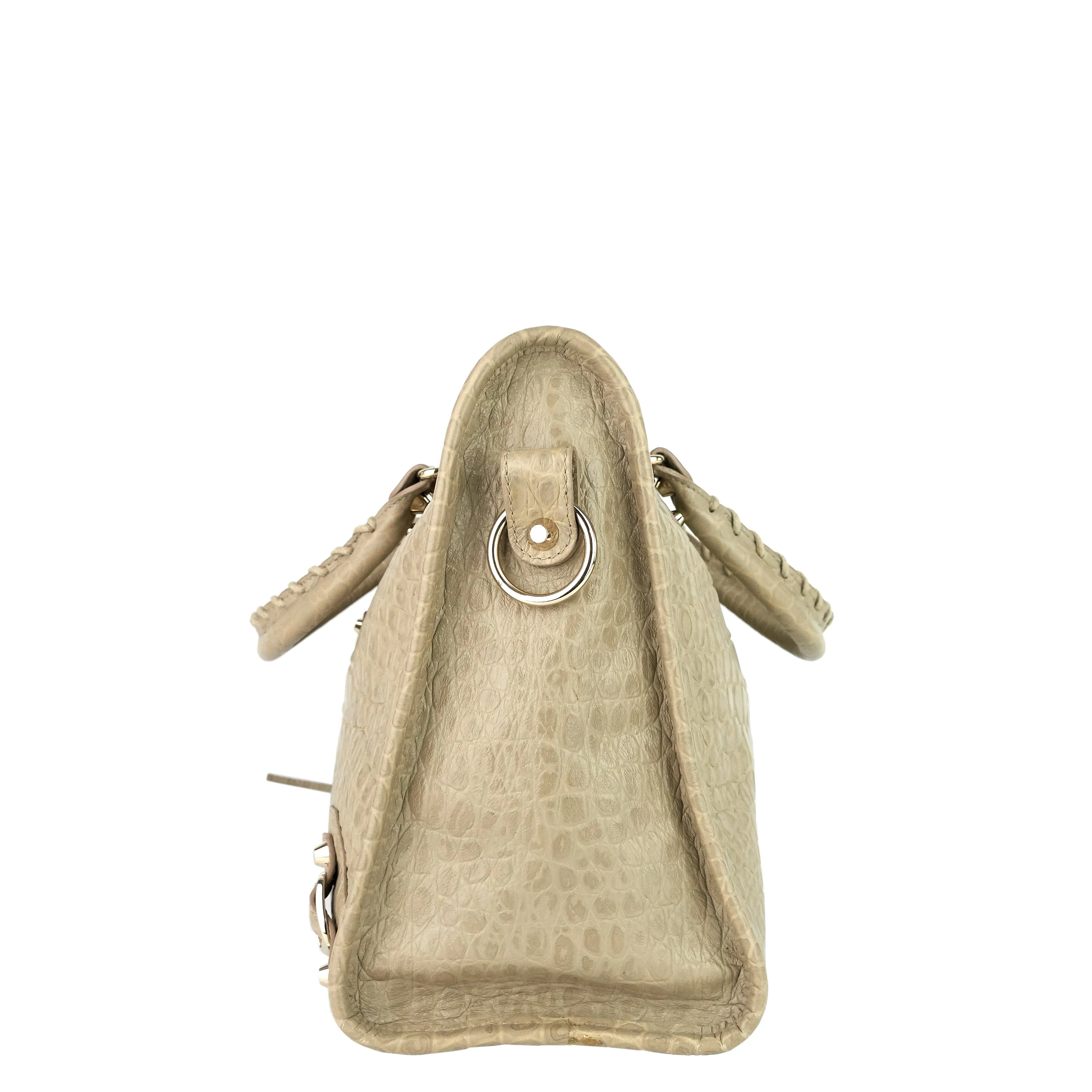 BALENCIAGA Classic City Croc-Embossed Agneau Leather Bag