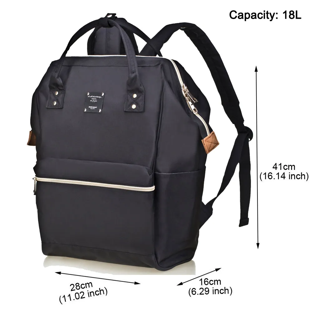 Bebamour Casual College Backpack Lightweight Travel Wide Open Back to School Backpack for Women&Men