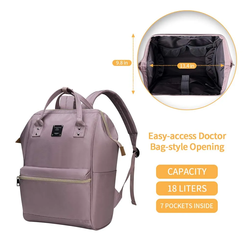 Bebamour Casual College Backpack Lightweight Travel Wide Open Back to School Backpack for Women&Men