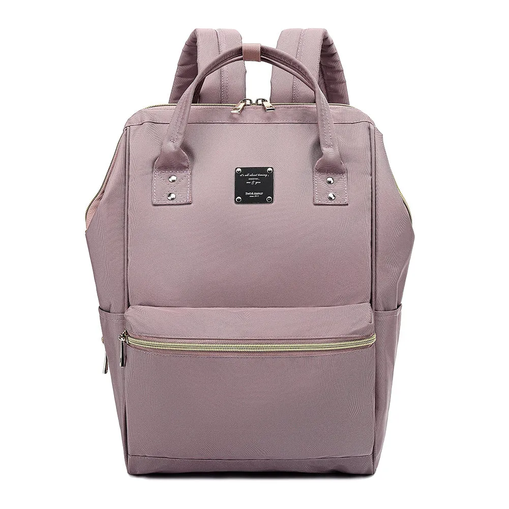 Bebamour Casual College Backpack Lightweight Travel Wide Open Back to School Backpack for Women&Men