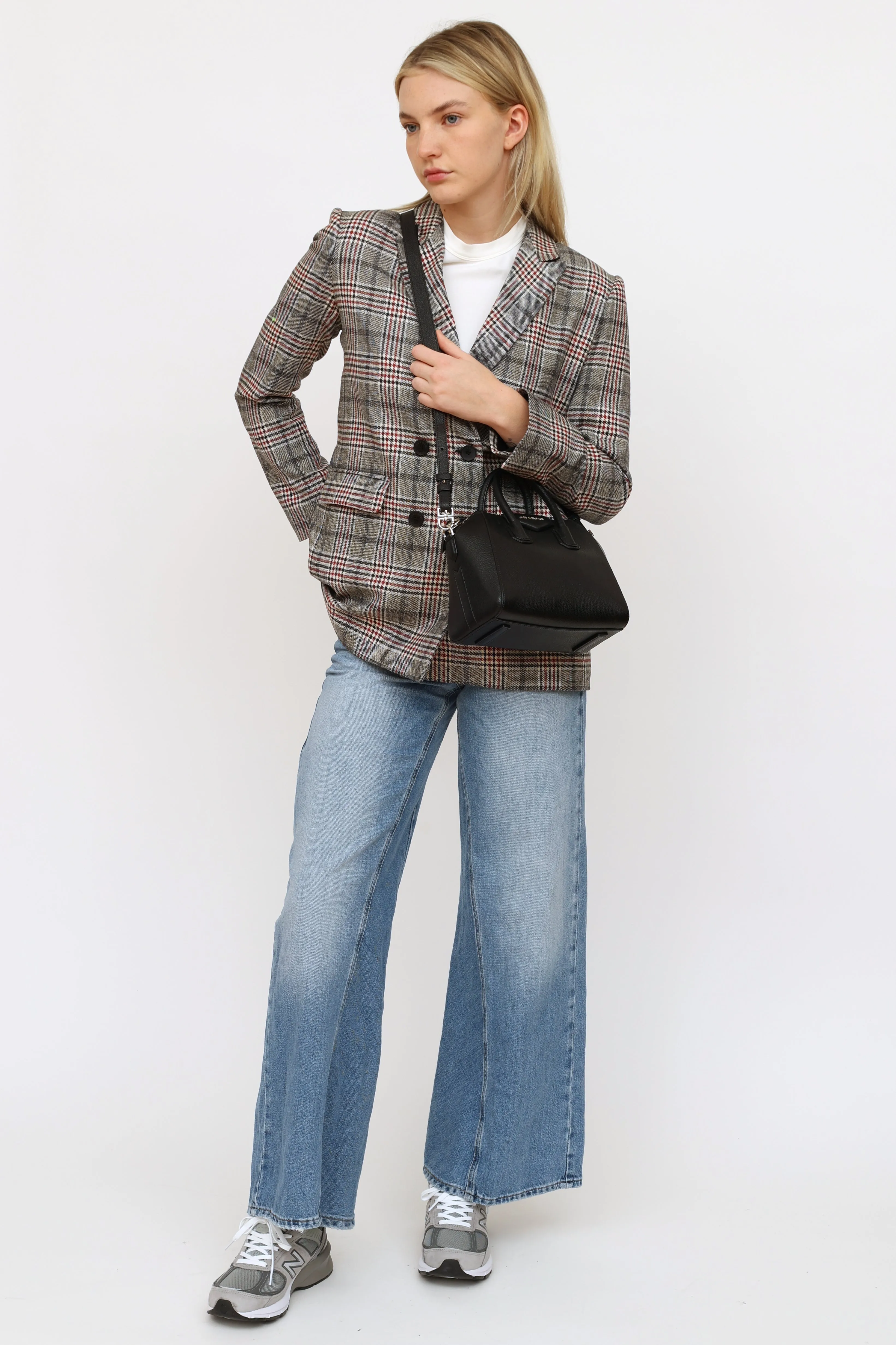 Black Goatskin Mini Antigona Bag