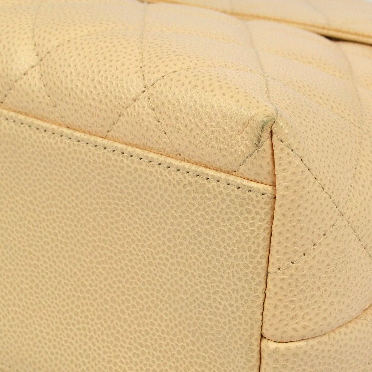 Chanel Beige Caviar Top Handle Handbag