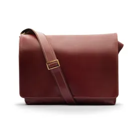 Classic Postman's Leather Messenger Bag - Dark Tan