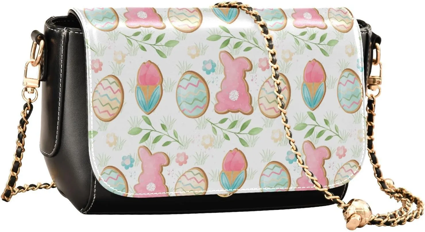 Crossbody Bags for Women Trendy Women's Black Shoulder Bag Small PU Leather Flap Cross Body Bag Handbags