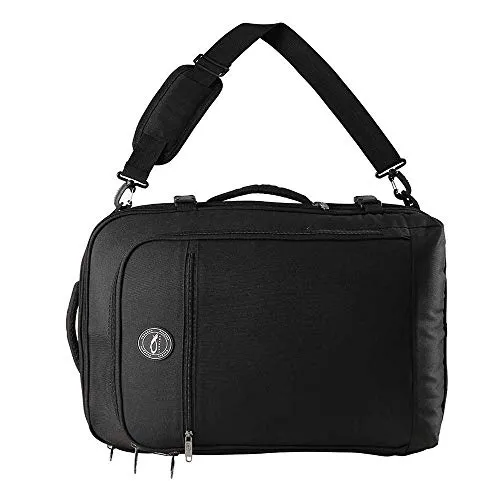 CX Luggage Expandable Travel Backpack - 22x14x9 Expanding to 22x14x10 - Laptop Sleeve Within - Lightweight Travel Backpack For International Travel (Black)
