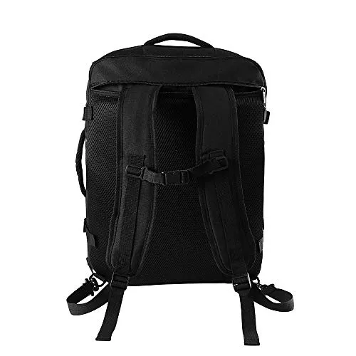 CX Luggage Expandable Travel Backpack - 22x14x9 Expanding to 22x14x10 - Laptop Sleeve Within - Lightweight Travel Backpack For International Travel (Black)