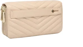 Daisy Rose Dual Zipper Phone Clutch and Wallet for Women - RFID Blocking, PU Vegan Leather Multi-Card Organizer