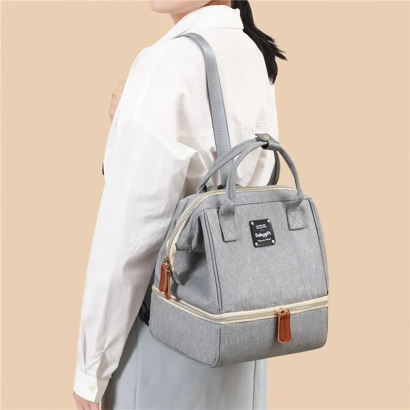 Diaper Bags Mommy Bag Lunch Bag Double Layer Dry Wet Separation Breast Milk Storage Bag Large Capacity