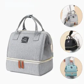 Diaper Bags Mommy Bag Lunch Bag Double Layer Dry Wet Separation Breast Milk Storage Bag Large Capacity
