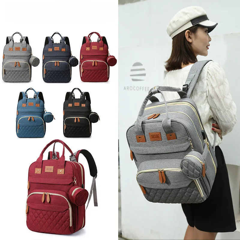 Diaper Bags Mommy Bag Multi-Function Folding Large Capacity Backpack