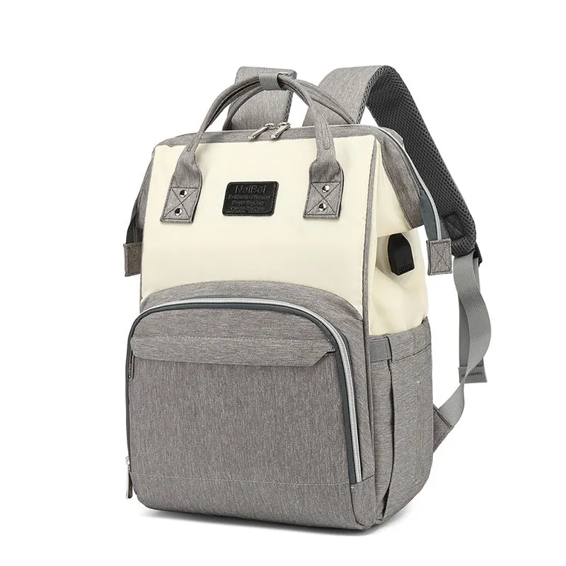 Diaper Bags Mommy Bag Multi-Function Large Capacity Double Shoulder USB Baby