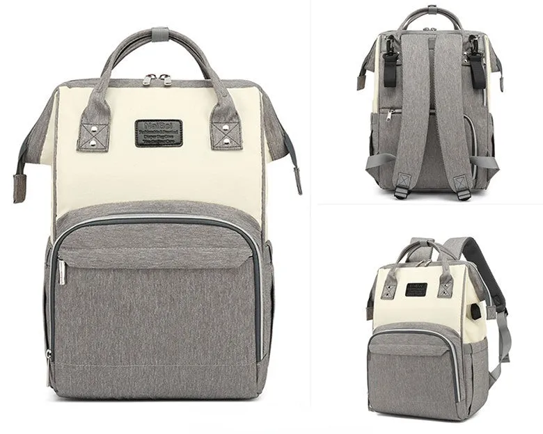 Diaper Bags Mommy Bag Multi-Function Large Capacity Double Shoulder USB Baby