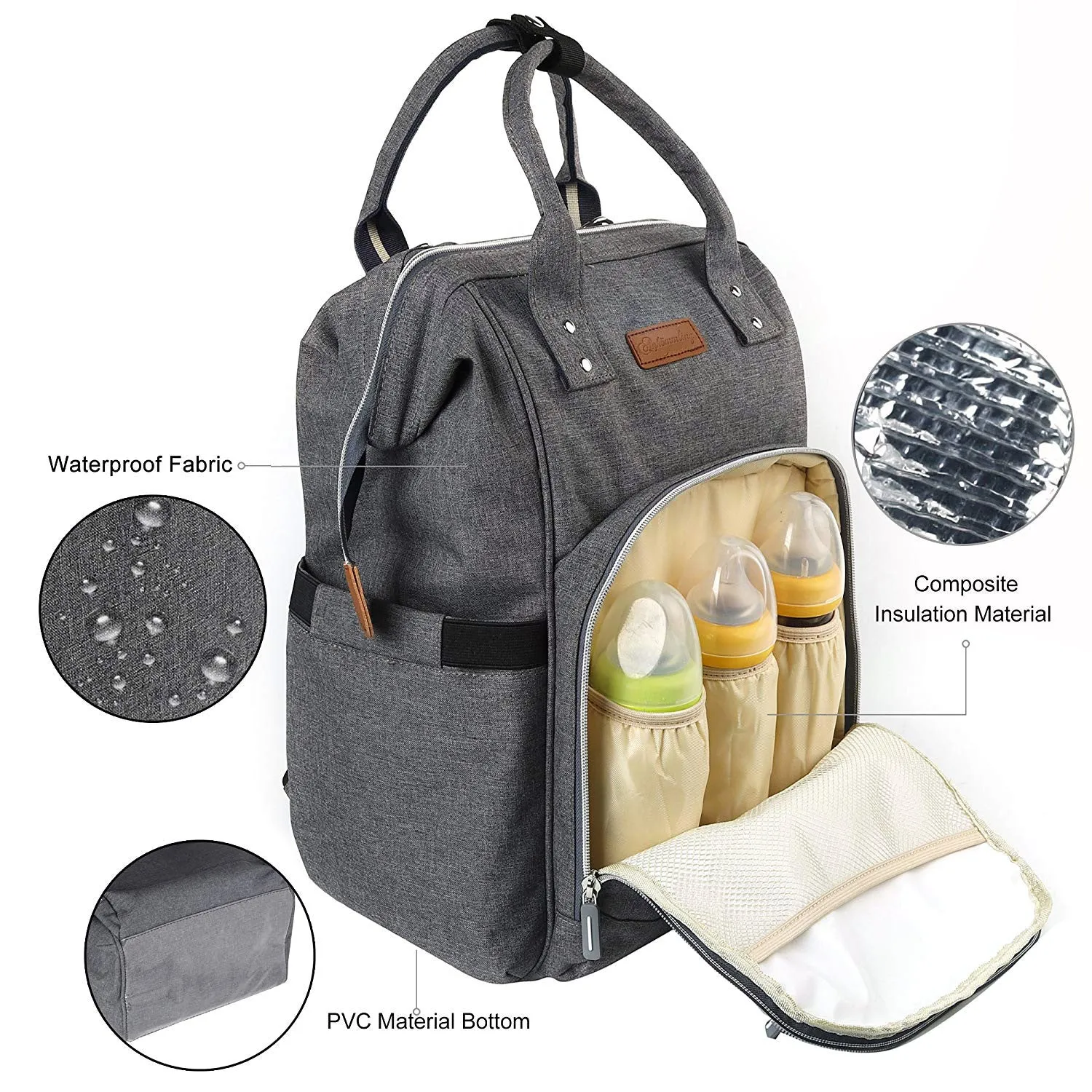 Diaper Bags Mommy Bag Multi-Functional Waterproof Large Capacity Four-Piece Set