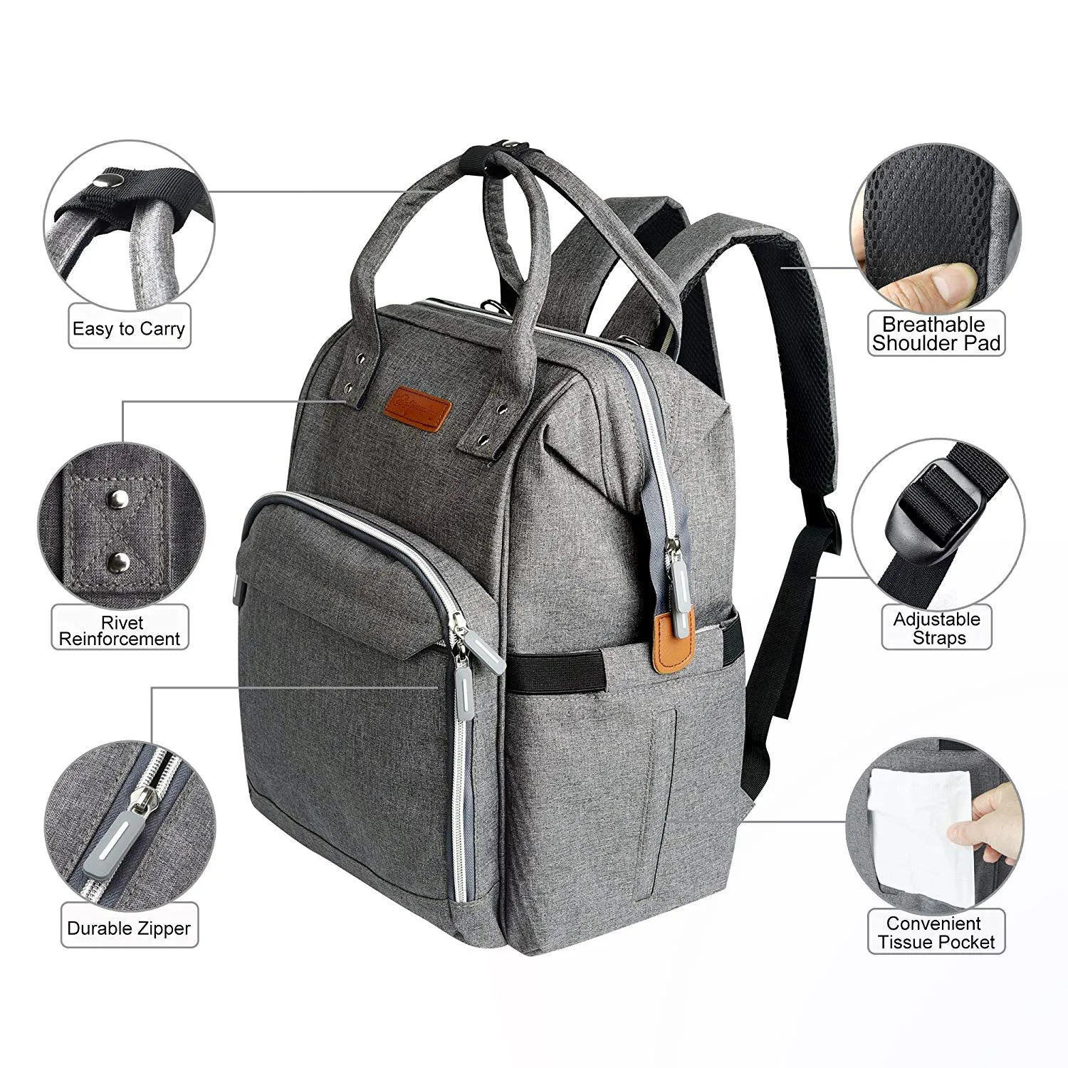 Diaper Bags Mommy Bag Multi-Functional Waterproof Large Capacity Four-Piece Set