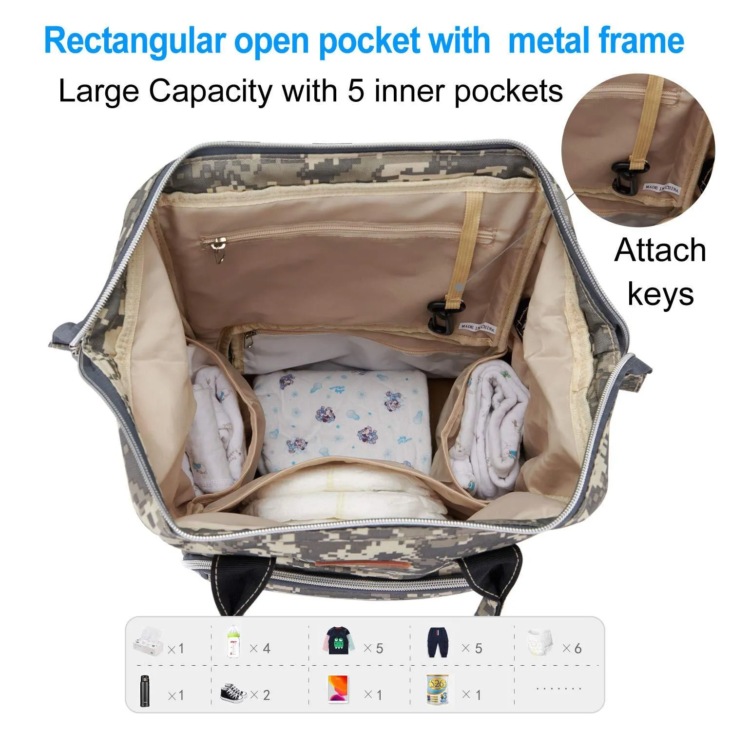 Diaper Bags Mommy Bag Two-Shoulder Maternal Child Outing Multi-Functional Large-Capacity Backpack