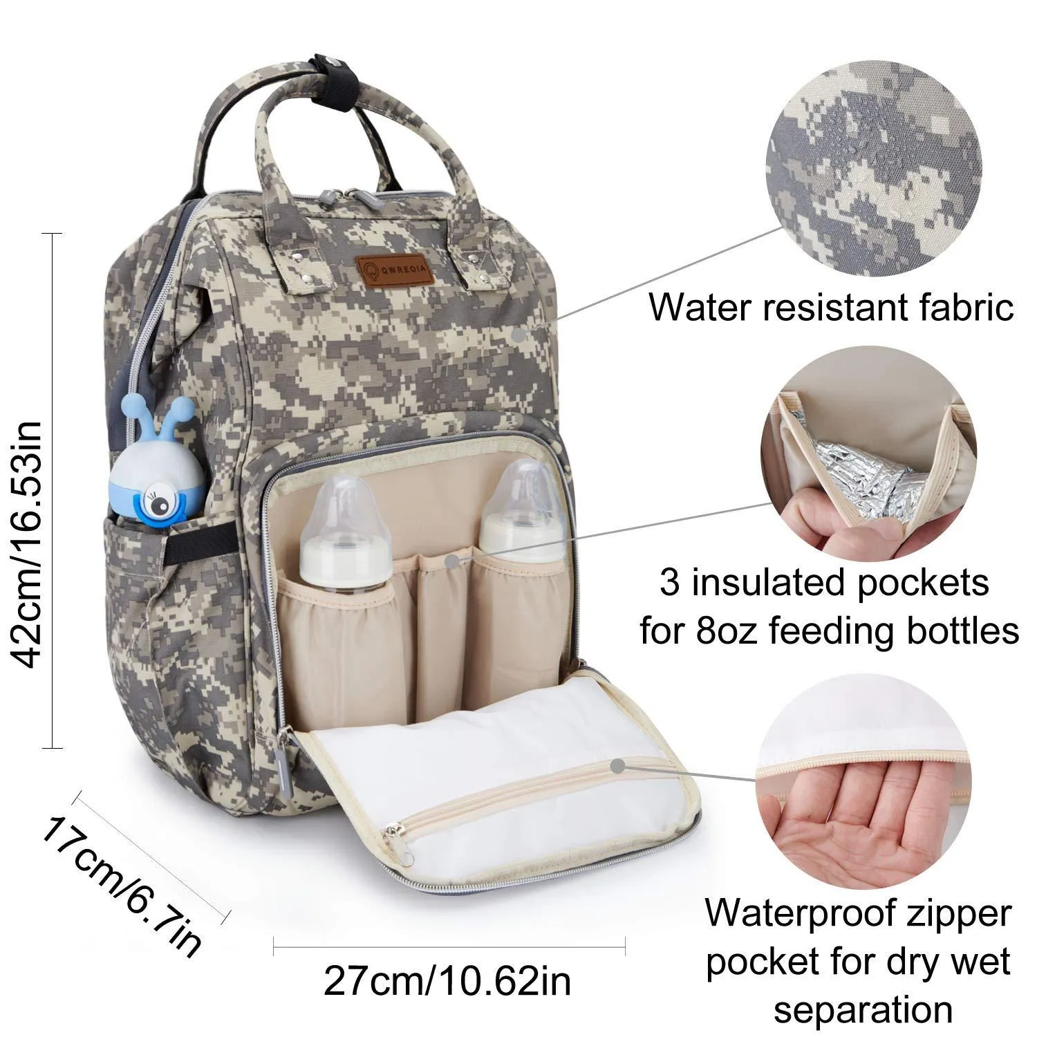 Diaper Bags Mommy Bag Two-Shoulder Maternal Child Outing Multi-Functional Large-Capacity Backpack