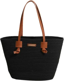 Epsion Summer Tote Bag for Women Chic Beach Shoulder Bag Woven Natural Handbags Hobo Travel Straw Purses 2025
