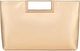 Fashion Top-Handle Bag for Women Trendy Crossbody Clutch Purse PU Leather Classic Handbag with Metal Chain