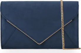 Faux Suede Women Evening Bag Foldover Clutch Purse Cocktail Prom Party Formal Envelope Handbag