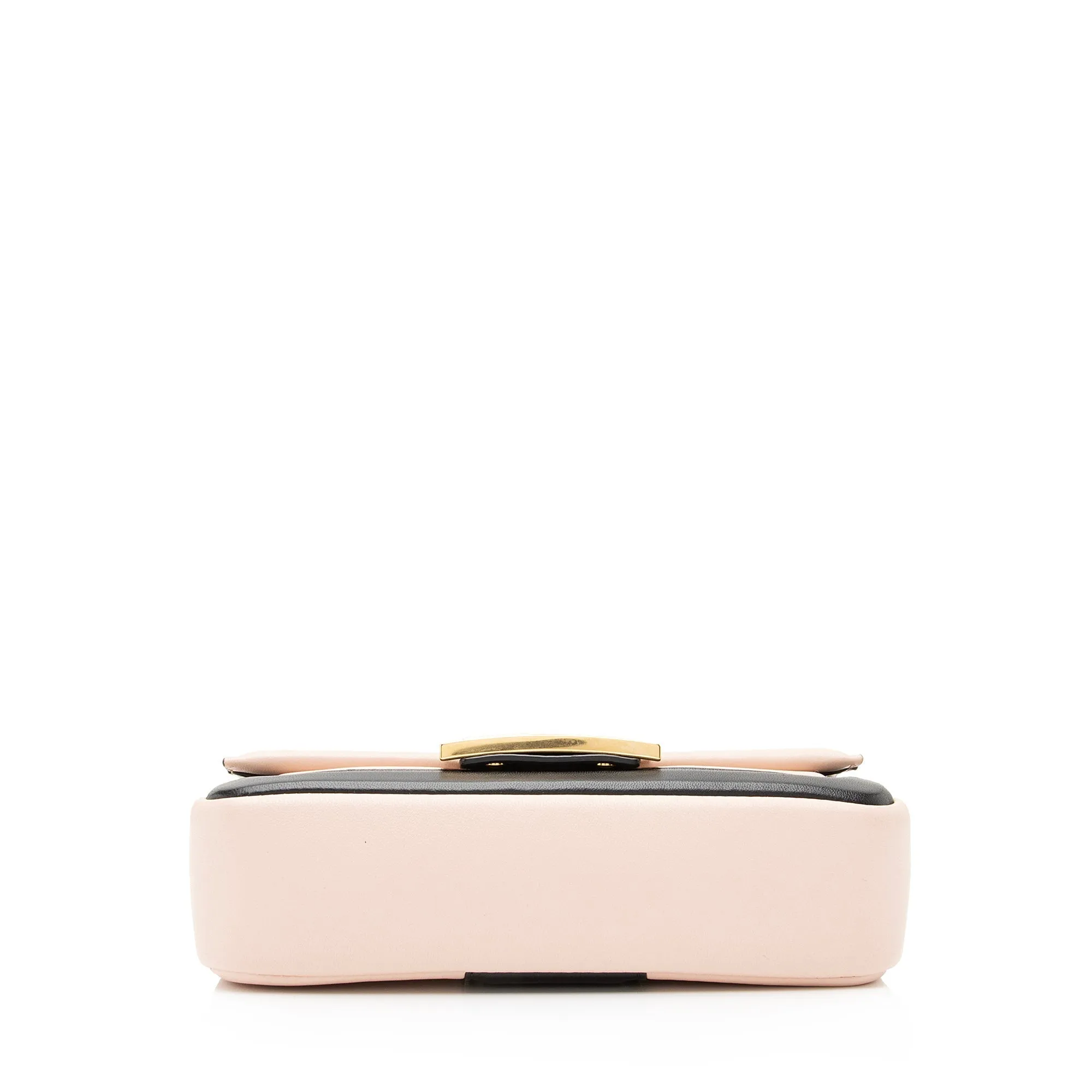 Fendi Lambskin Bi Color Baguette Mini Chain Bag (SHF-23605)