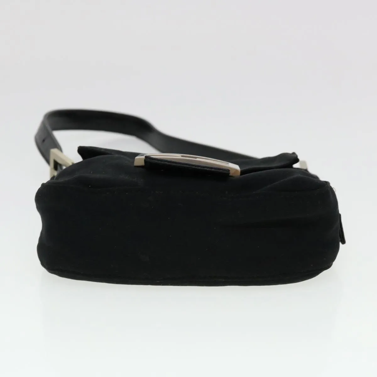 FENDI Mamma Baguette Shoulder Bag Nylon Black  bs4896