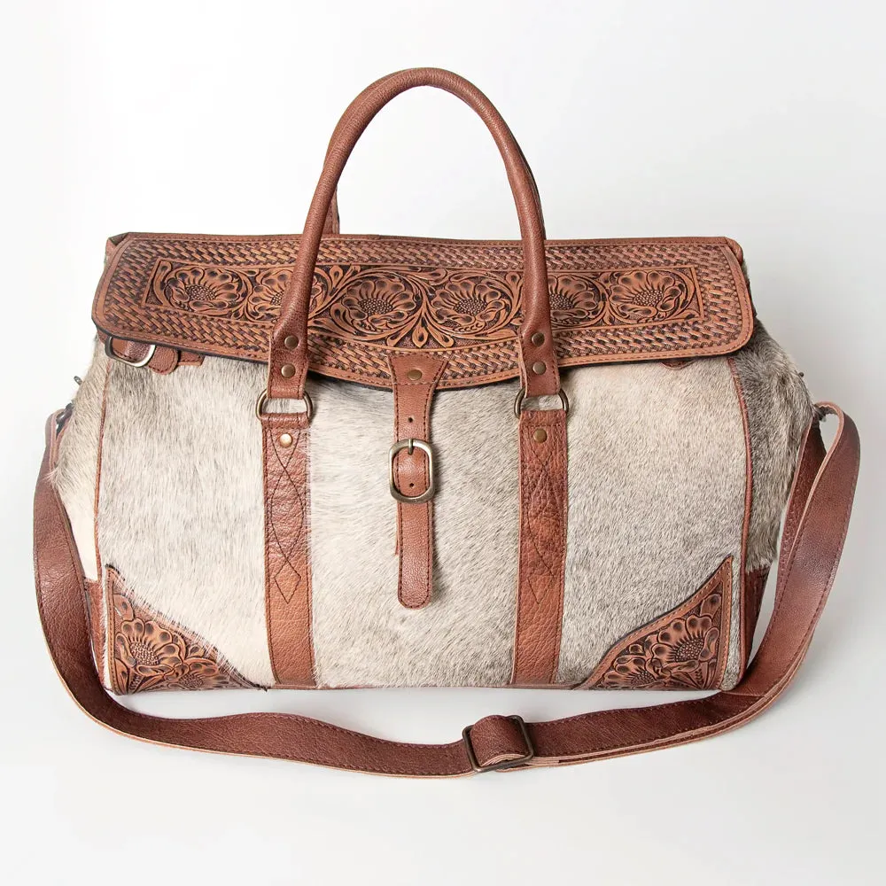 Four Sixes Western Leather Weekender Duffel Bag