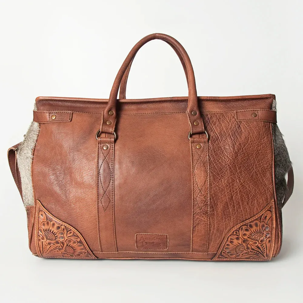 Four Sixes Western Leather Weekender Duffel Bag
