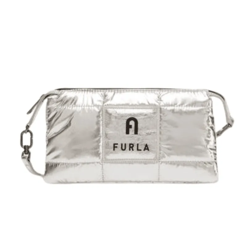 Furla Piuma Mini Shoulder Bag - Silver