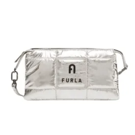 Furla Piuma Mini Shoulder Bag - Silver