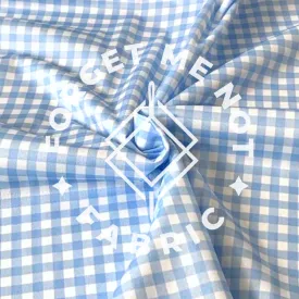 Gingham Baby Blue PUL Fabric