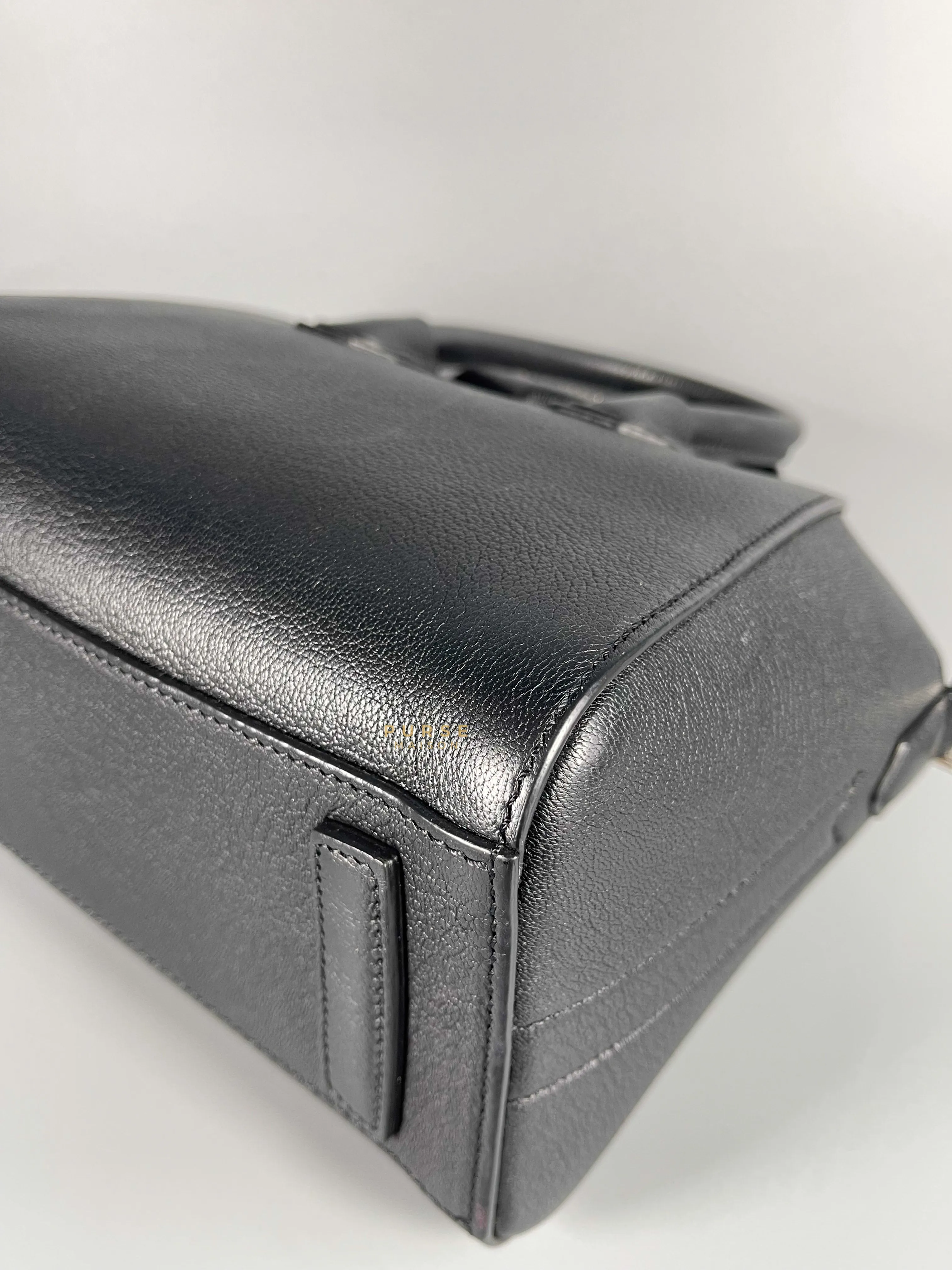Givenchy Antigona Mini Black Goatskin Canvas Bag