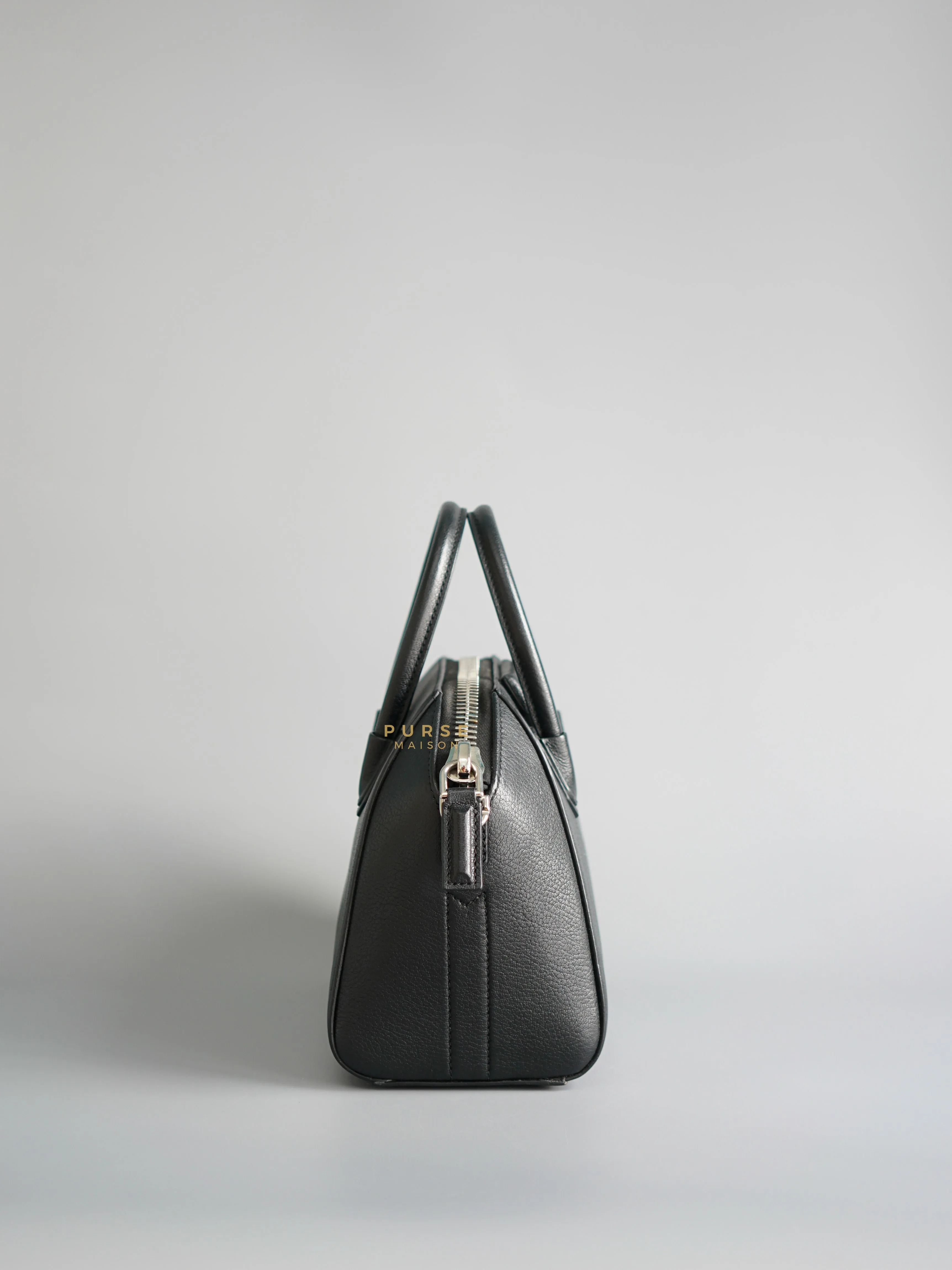 Givenchy Antigona Mini Black Goatskin Canvas Bag