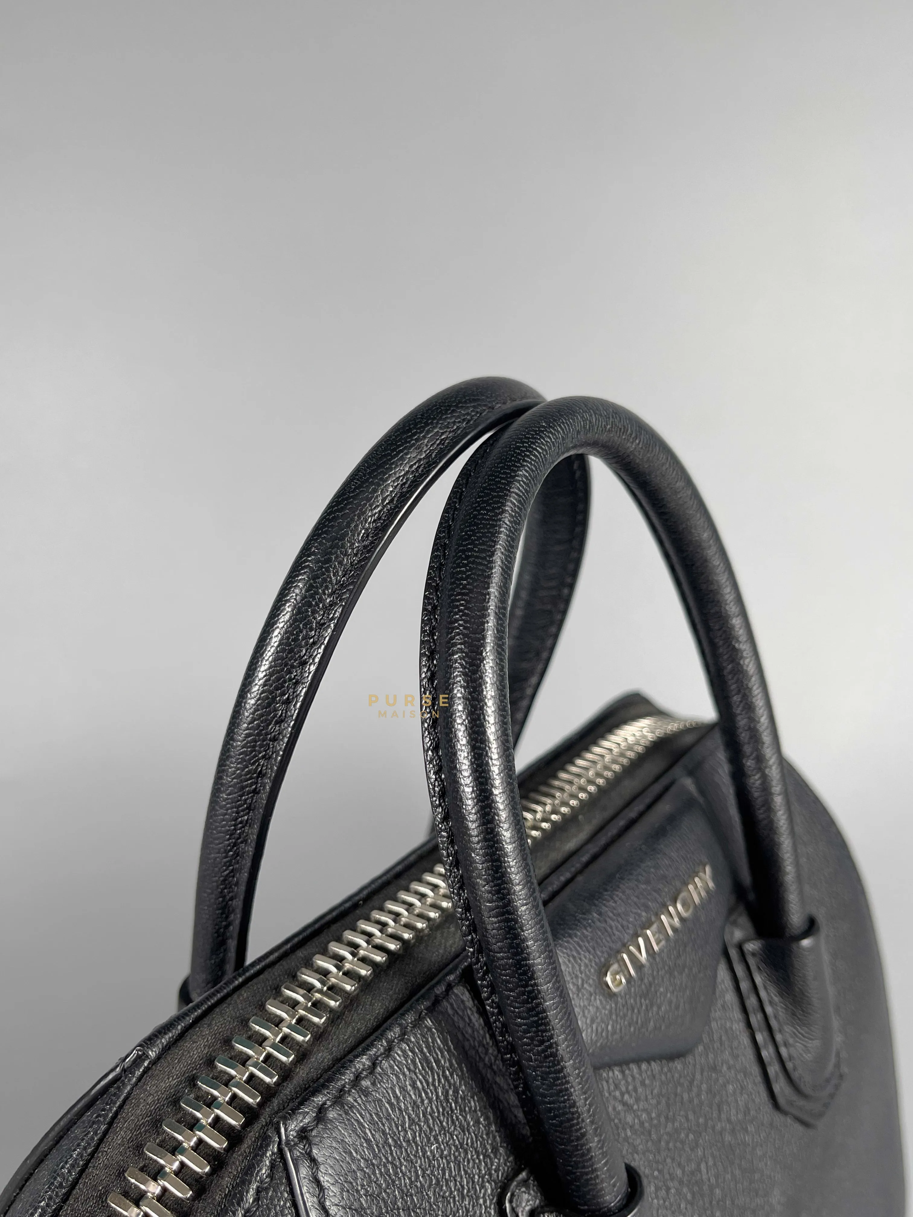 Givenchy Antigona Mini Black Goatskin Canvas Bag