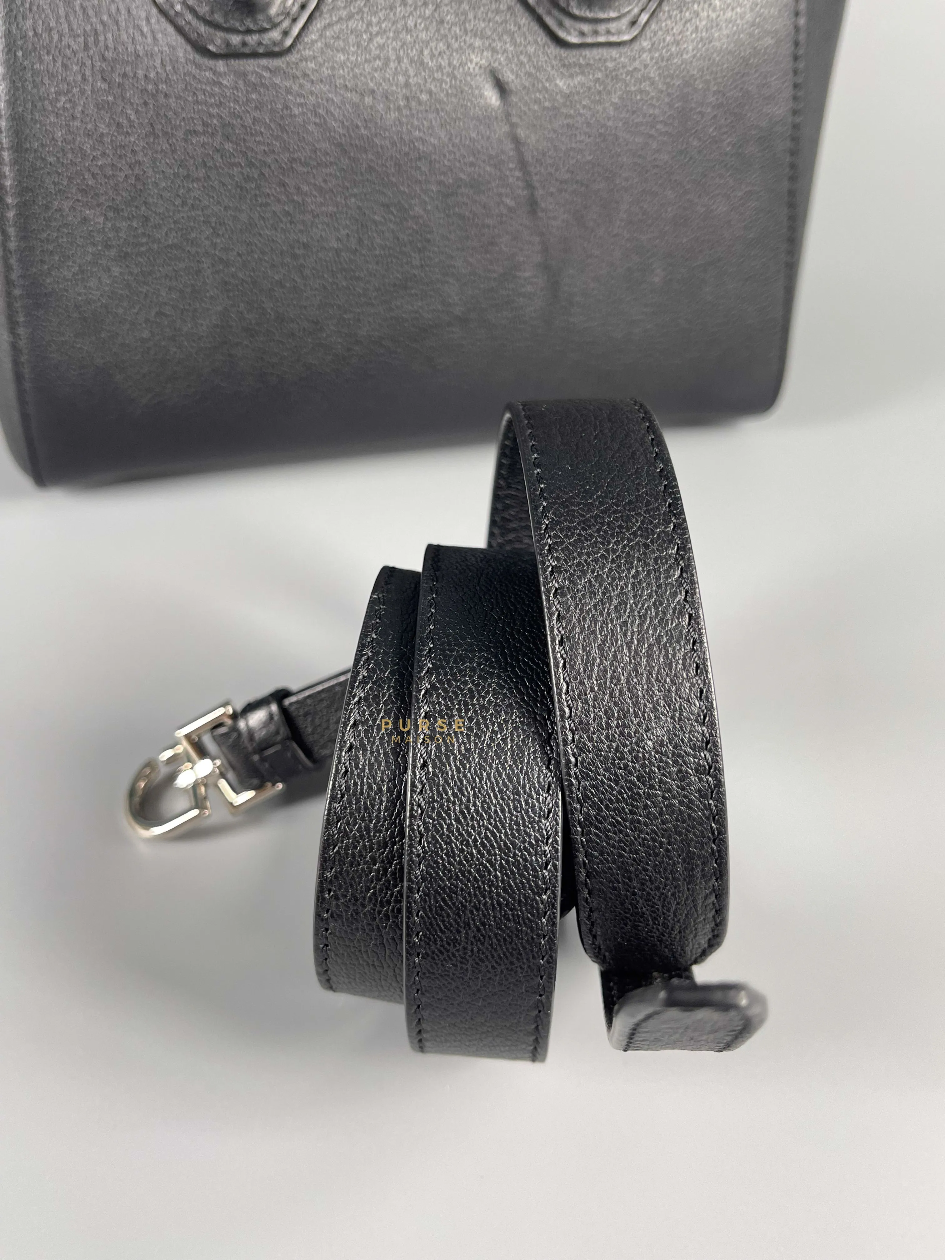 Givenchy Antigona Mini Black Goatskin Canvas Bag