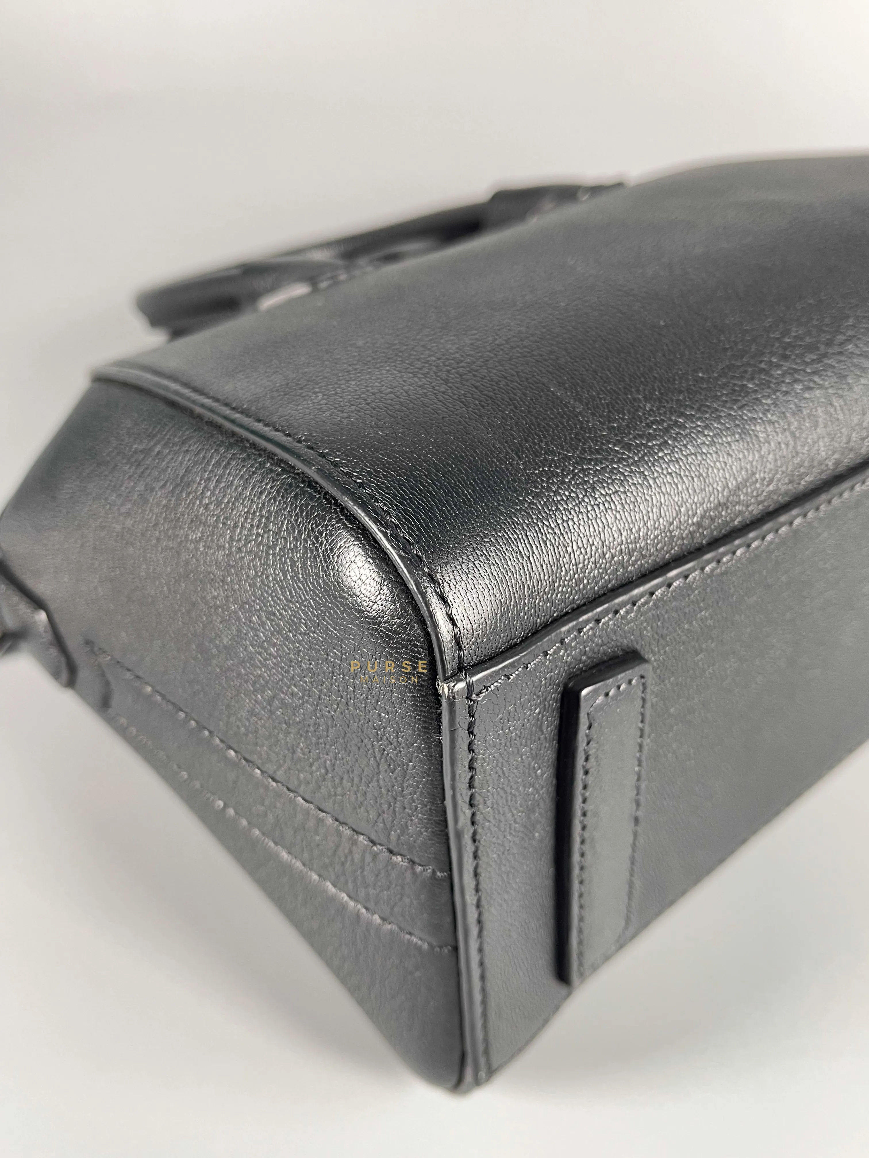 Givenchy Antigona Mini Black Goatskin Canvas Bag