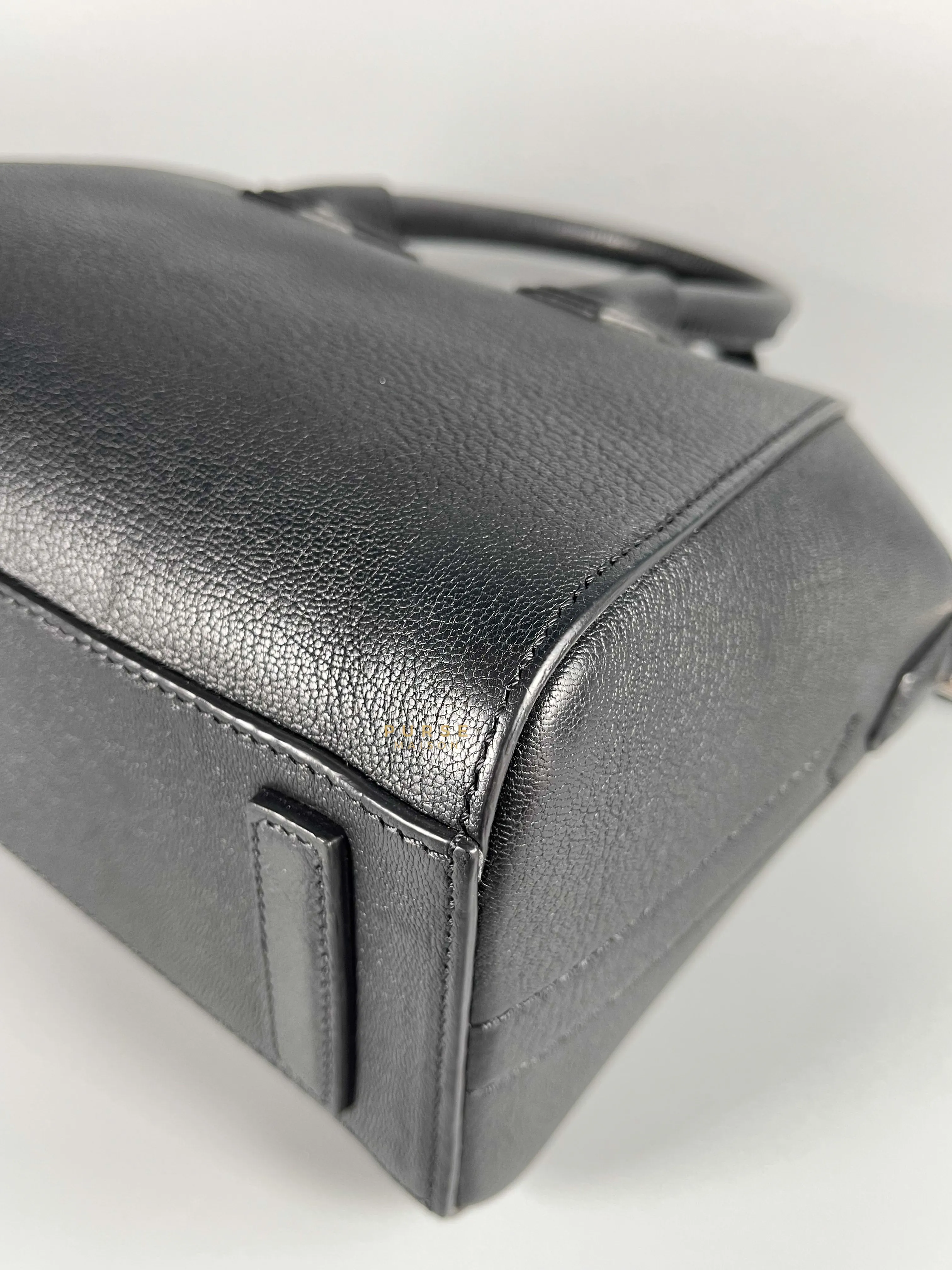 Givenchy Antigona Mini Black Goatskin Canvas Bag