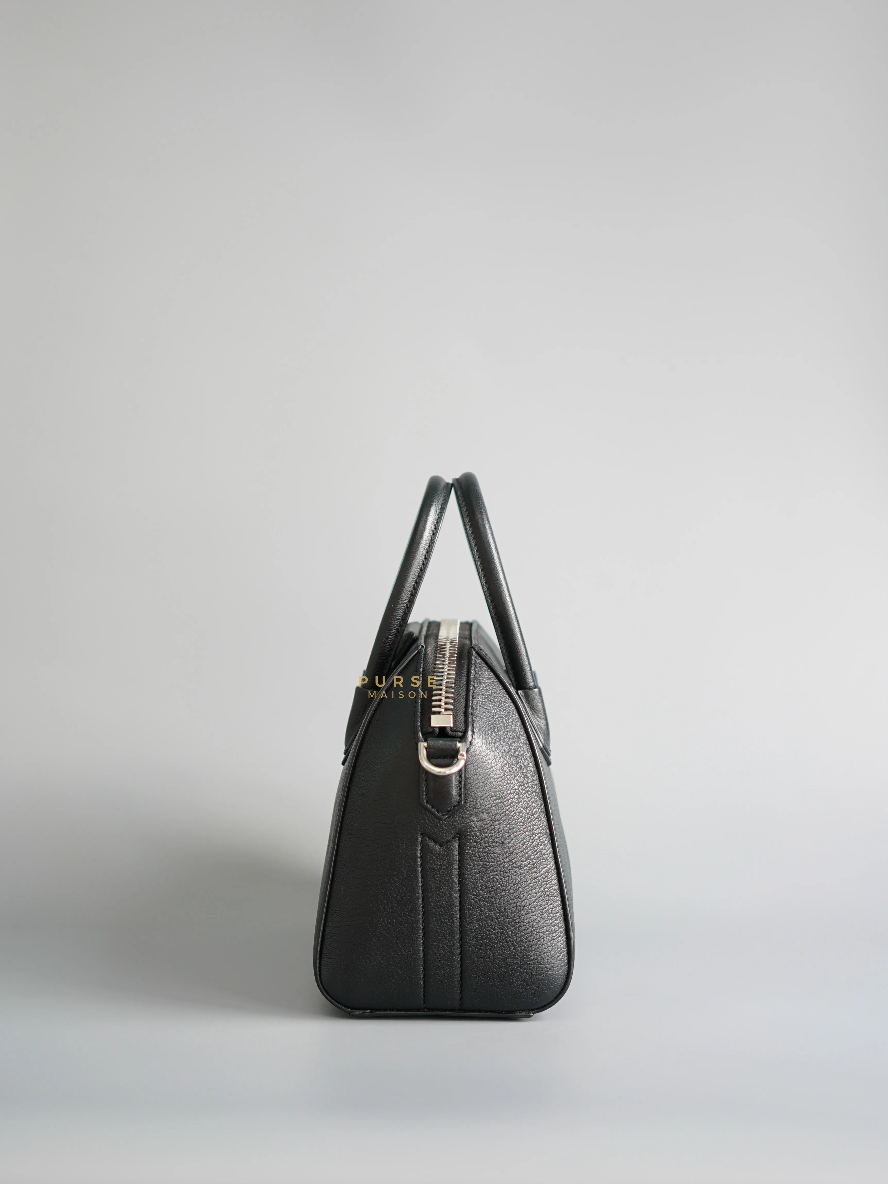Givenchy Antigona Mini Black Goatskin Canvas Bag