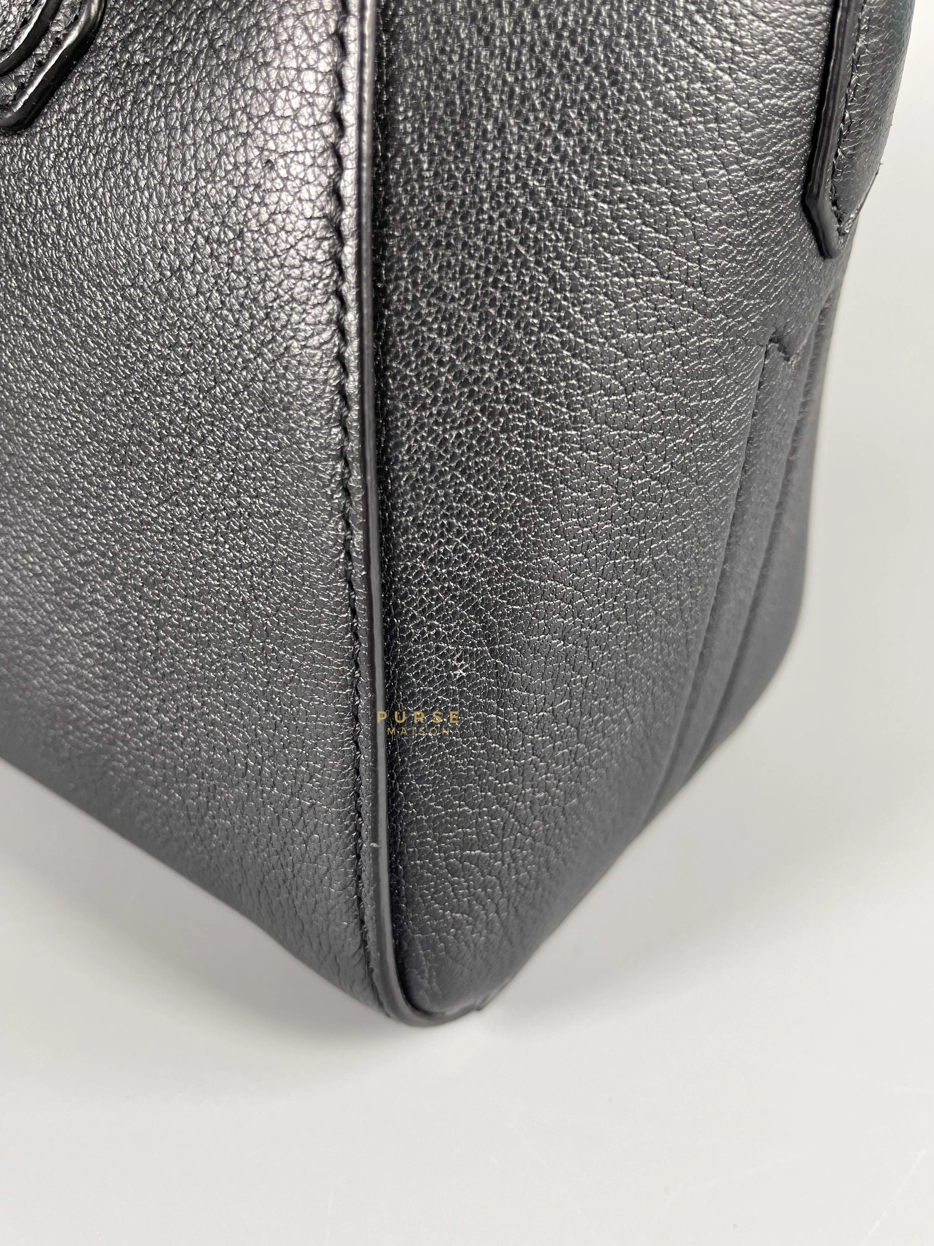 Givenchy Antigona Mini Black Goatskin Canvas Bag