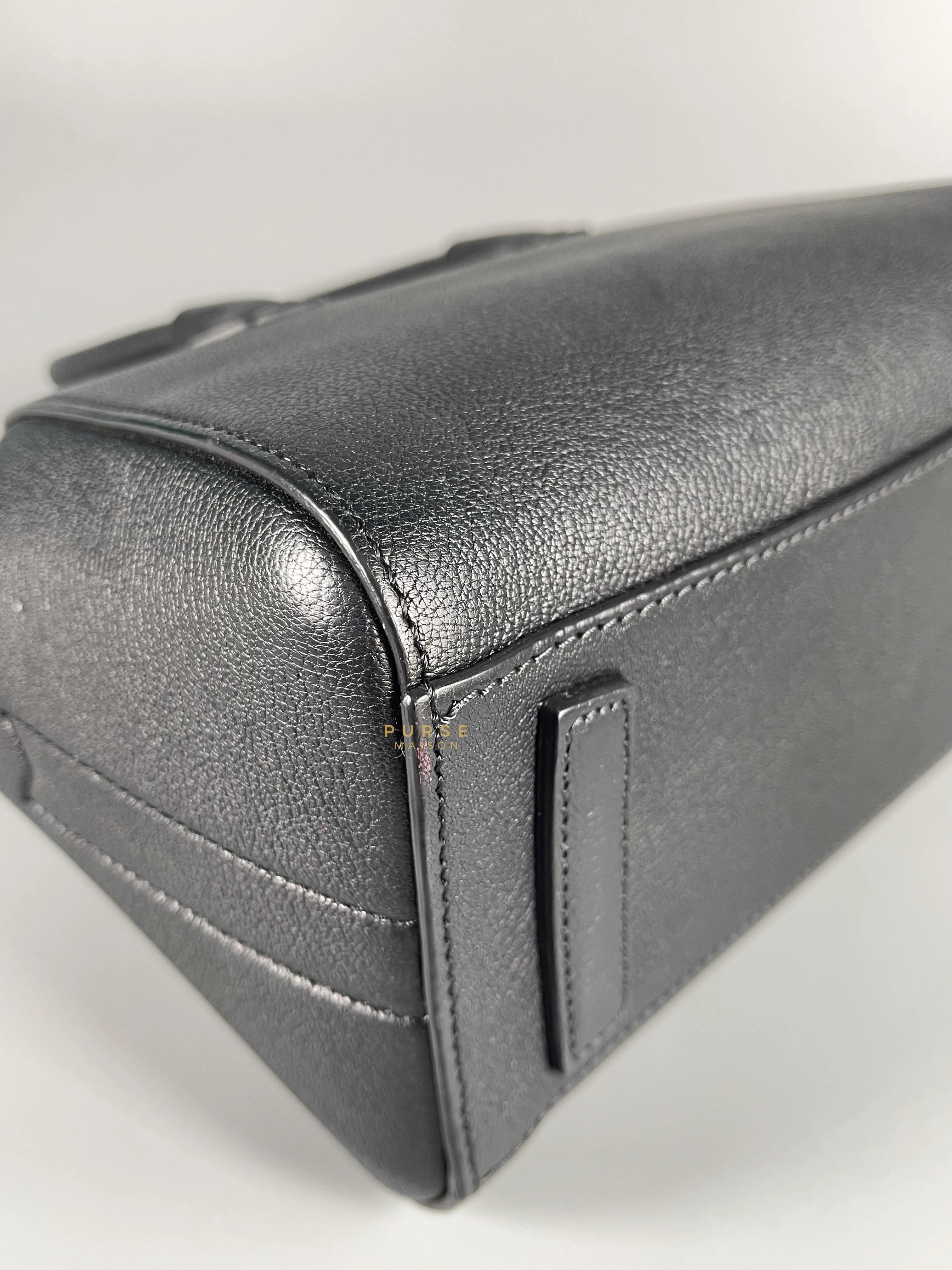 Givenchy Antigona Mini Black Goatskin Canvas Bag