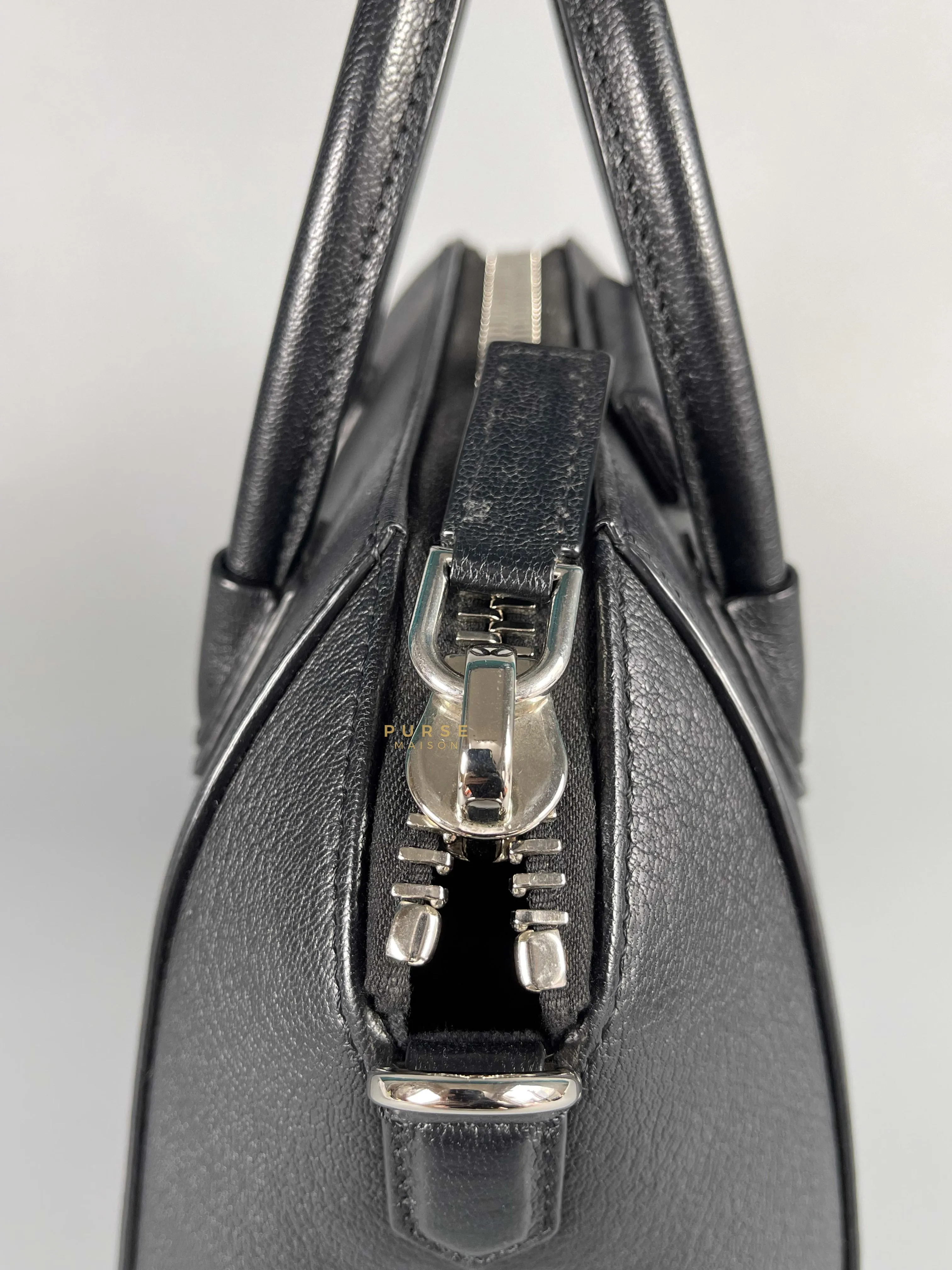 Givenchy Antigona Mini Black Goatskin Canvas Bag
