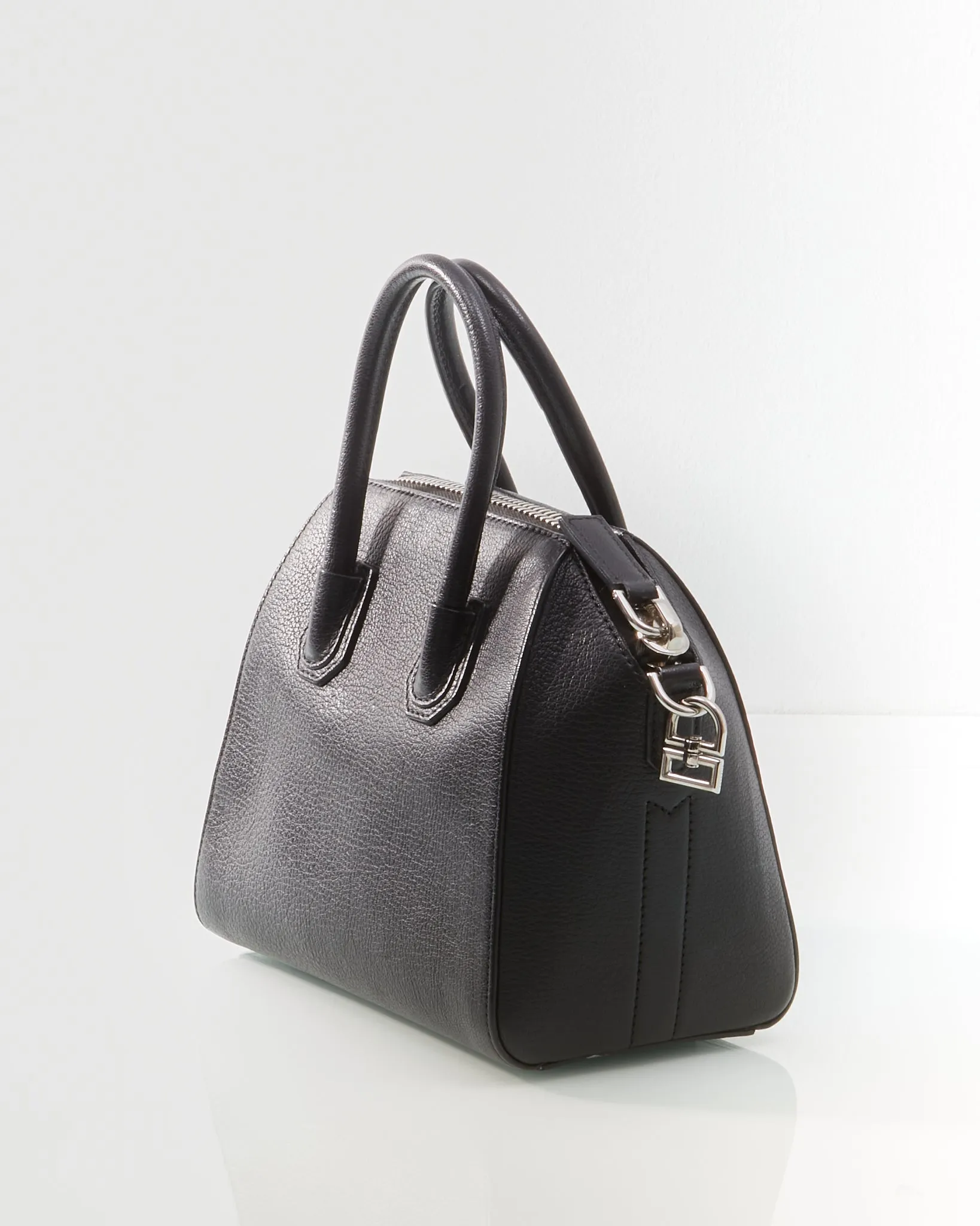 Givenchy Black Grained Leather Mini Antigona Bag