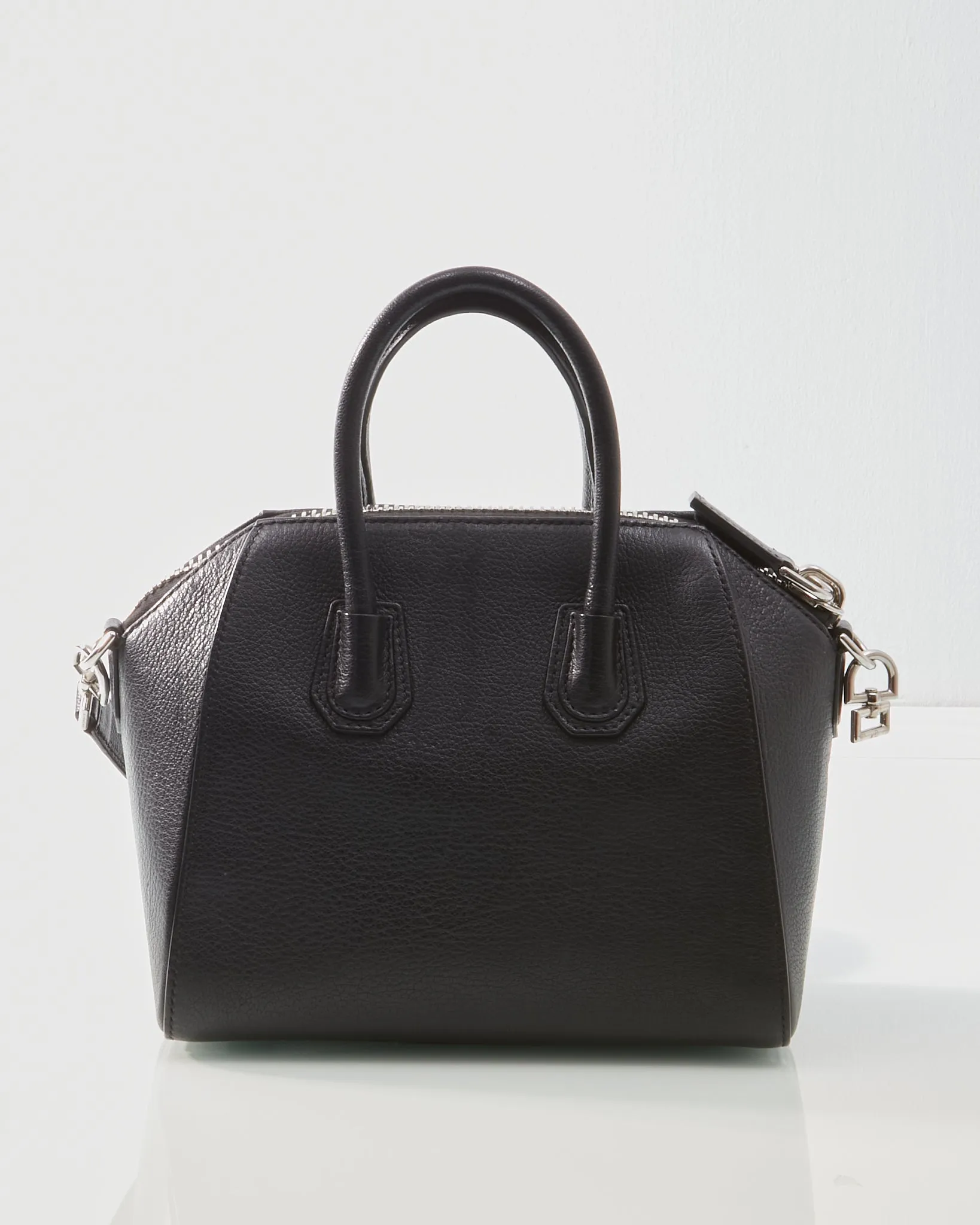 Givenchy Black Grained Leather Mini Antigona Bag