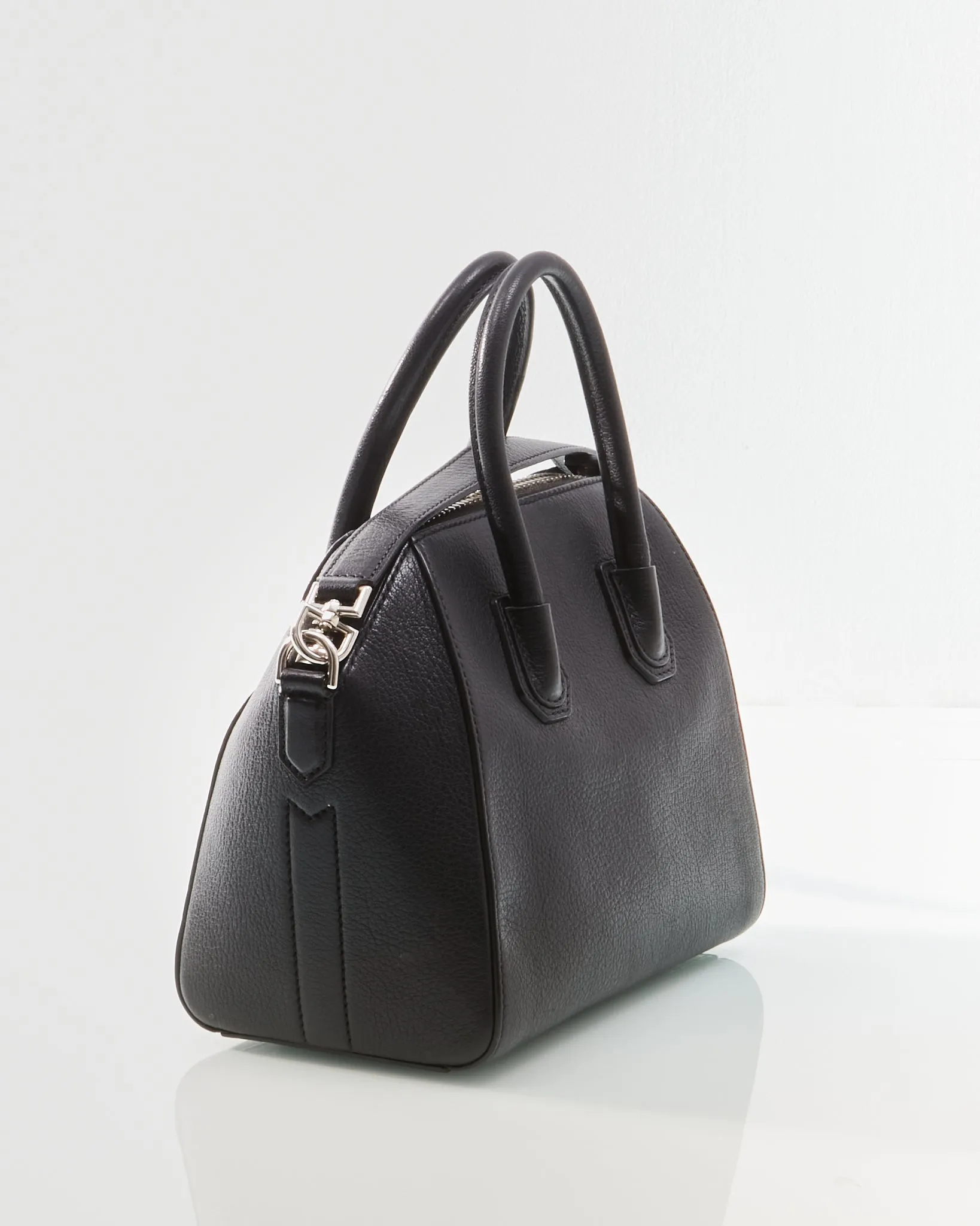 Givenchy Black Grained Leather Mini Antigona Bag