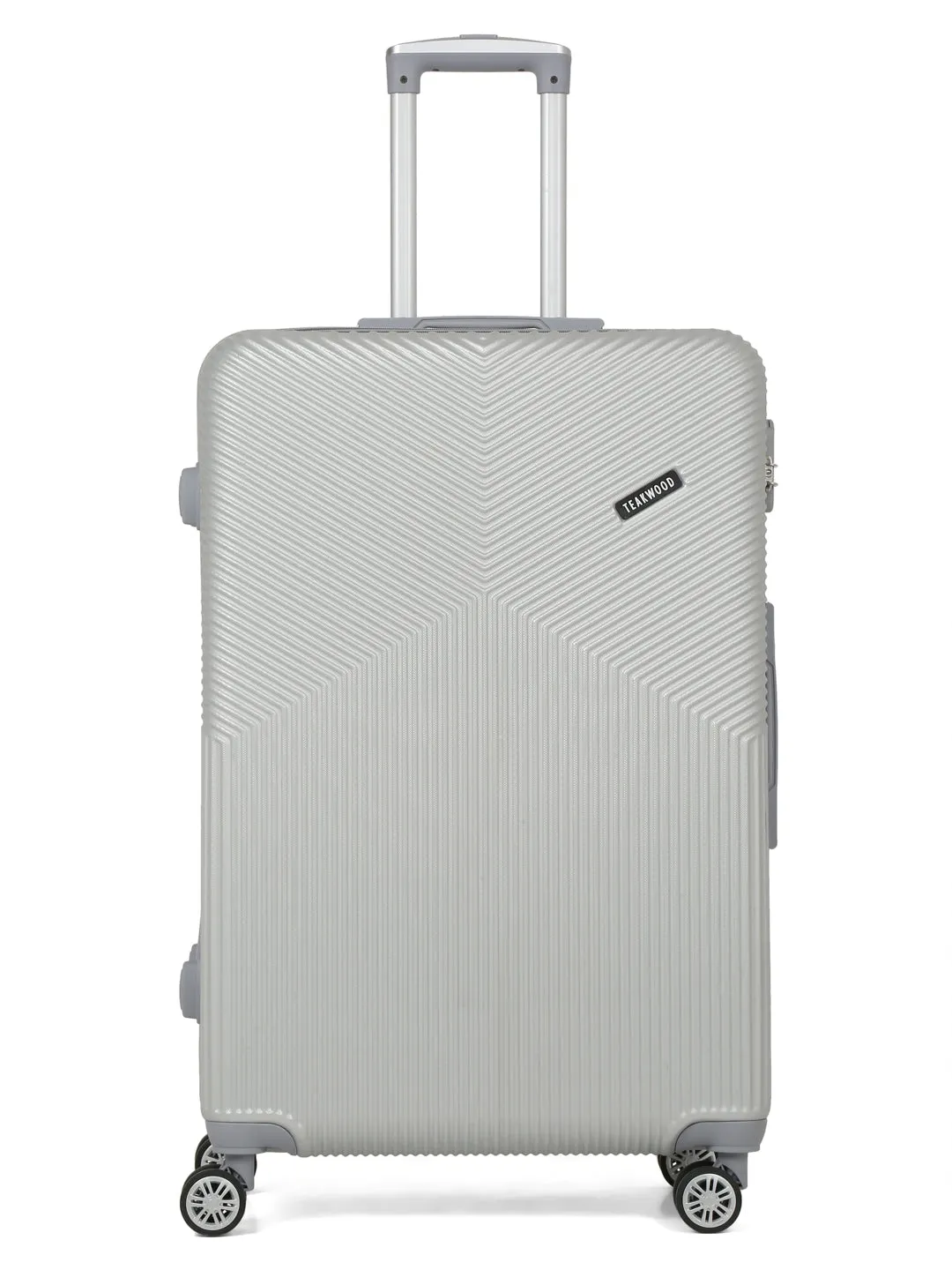 Grey Textured Hard-Sided Trolley Bag