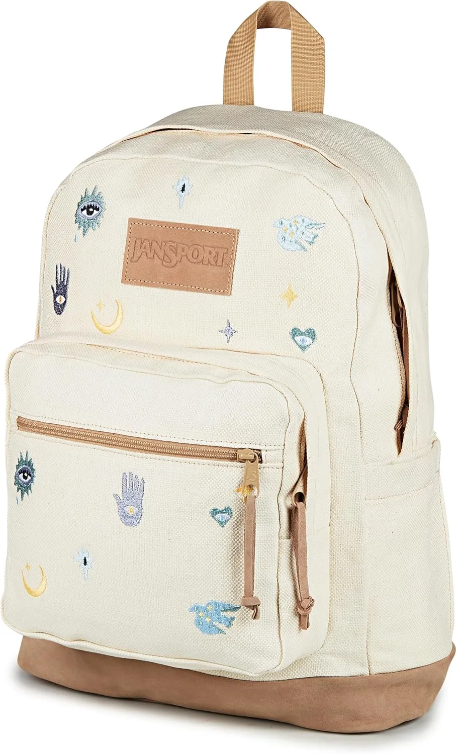 JanSport Right Pack Expressions Backpack  Main Compartment, 15-inch Padded Laptop Compartment, Side Water Bottle Pocket, Utility Pocket with Zippered Rain Flap, Surreal Mirage Embroidery