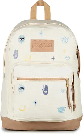 JanSport Right Pack Expressions Backpack  Main Compartment, 15-inch Padded Laptop Compartment, Side Water Bottle Pocket, Utility Pocket with Zippered Rain Flap, Surreal Mirage Embroidery