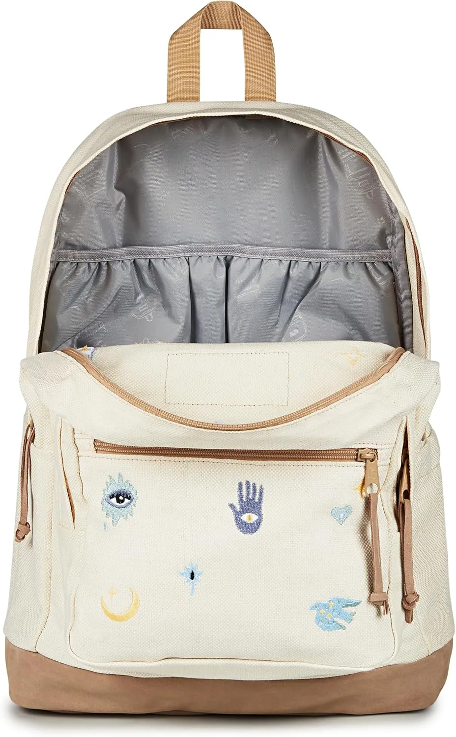 JanSport Right Pack Expressions Backpack  Main Compartment, 15-inch Padded Laptop Compartment, Side Water Bottle Pocket, Utility Pocket with Zippered Rain Flap, Surreal Mirage Embroidery